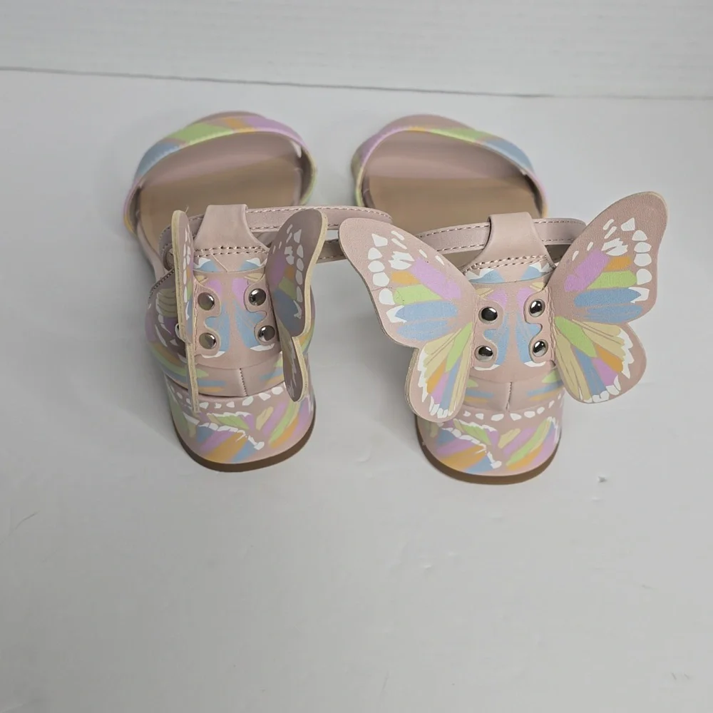 Copper Key Girls Majesty Leather Butterfly Print Wing Dress Sandals 3m
